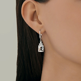 Серьги SOKOLOV - Серебро 925, Горный хрусталь, Фианит (арт. 92023184)