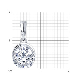 Подвеска Diamant - Серебро 925, Фианит (арт. 94-130-00094-1)