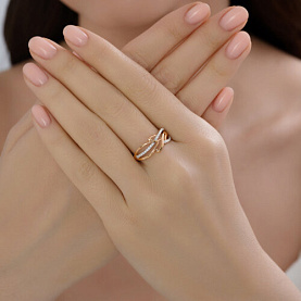 Кольцо SOKOLOV - Золото 585, Фианит (арт. 019573)