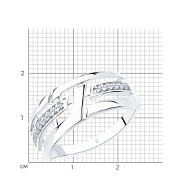 Кольцо SOKOLOV - Серебро 925, Фианит (арт. 94012614)