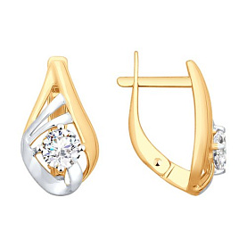 Серьги SOKOLOV - Золото 375, Фианит (арт. 027976-4)