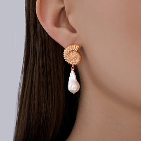 Серьги Diamant - Серебро 925, Жемчуг культивированный (арт. 93-321-00018-1)