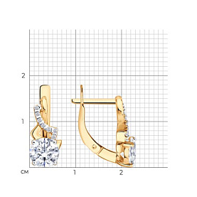 Серьги SOKOLOV - Серебро 925, Фианит (арт. 93022540)