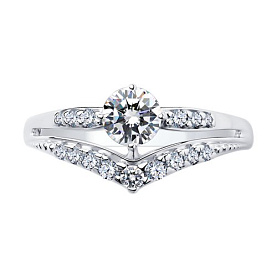 Кольцо SOKOLOV - Серебро 925, Фианит (арт. 94012243)