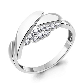 Кольцо Аквамарин - Серебро 925, Фианит (арт. 67843А.5)