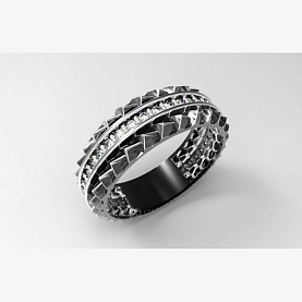 Кольцо ЮЗ "САНИС" - Серебро 925, Фианит (арт. 31-180015)