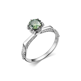 Кольцо Дар - Серебро 925, Муассанит, Фианит (арт. К-5087рс1613900)