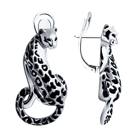 Серьги Diamant - Серебро 925, Эмаль (арт. 94-120-01672-1)