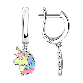 Серьги SOKOLOV - Серебро 925, Эмаль (арт. 94024309)