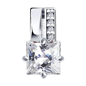 Подвеска SOKOLOV - Серебро 925, Фианит (арт. 94033392)