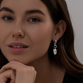 Серьги SOKOLOV - Серебро 925, Фианит (арт. 94025902)