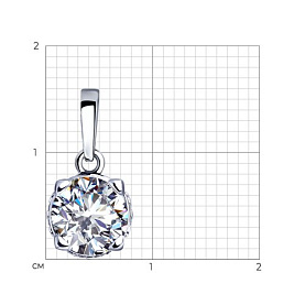 Подвеска SOKOLOV - Серебро 925, Фианит (арт. 94032260)