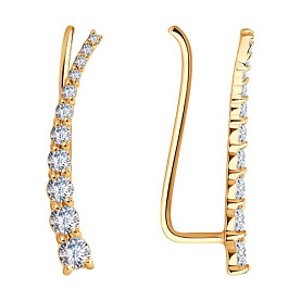 Серьги SOKOLOV - Золото 375, Фианит (арт. 31-120-02548-1)