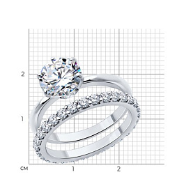 Кольцо SOKOLOV - Серебро 925, Фианит (арт. 89010138)