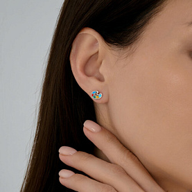 Серьги Diamant - Серебро 925, Эмаль (арт. 94-122-02286-1)
