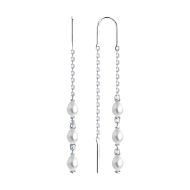 Серьги SOKOLOV - Серебро 925, Жемчуг культивированный (арт. 92022540)
