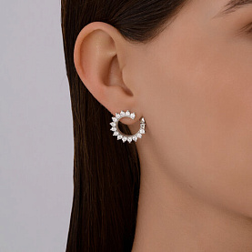 Серьги SOKOLOV - Серебро 925, Фианит (арт. 94026880)