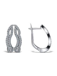 Серьги Иллада - Серебро 925, Фианит (арт. с822826)