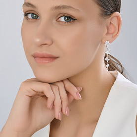 Серьги SOKOLOV - Серебро 925, Фианит (арт. 94027317)