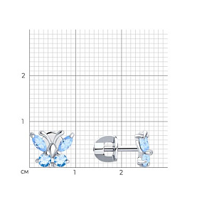 Серьги SOKOLOV - Серебро 925, Фианит (арт. 94020536)