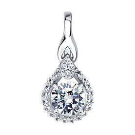 Подвеска SOKOLOV - Серебро 925, Фианит (арт. 94032165)