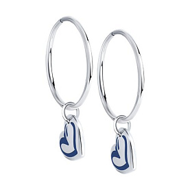 Серьги Diamant - Серебро 925, Эмаль (арт. 94-124-02264-1)