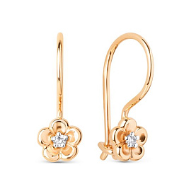 Серьги ЮФ Династия - Золото 375, Фианит (арт. 022722-5102)