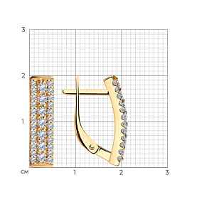 Серьги SOKOLOV - Серебро 925, Фианит (арт. 93020479)