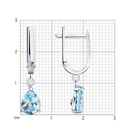 Серьги SOKOLOV - Серебро 925, Топаз (арт. 92023150)