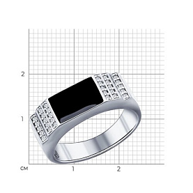 Кольцо SOKOLOV - Серебро 925, Фианит, Эмаль (арт. 94011390)