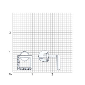 Серьги SOKOLOV - Серебро 925, Фианит (арт. 94023039)