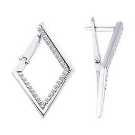 Серьги SOKOLOV - Серебро 925, Фианит (арт. 94027068)