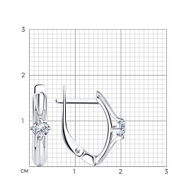 Серьги Diamant - Серебро 925, Фианит (арт. 94-120-01381-1)