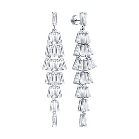 Серьги SOKOLOV - Серебро 925, Фианит (арт. 94027597)