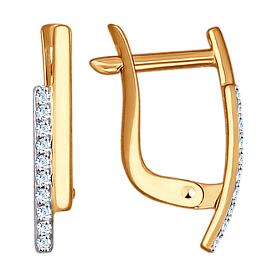 Серьги SOKOLOV - Золото 375, Фианит (арт. 027156-4)
