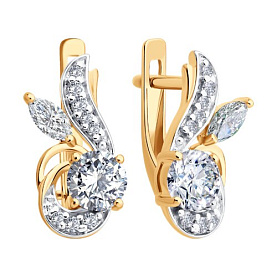 Серьги SOKOLOV - Серебро 925, Фианит (арт. 93022459)