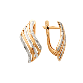 Серьги ЮФ Династия - Золото 585 (арт. 001402-1012)