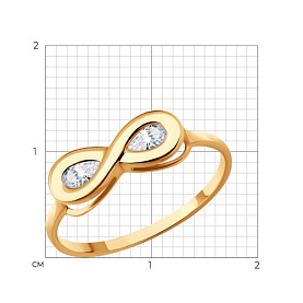 Кольцо Diamant - Золото 585, Фианит (арт. 51-110-01280-1)