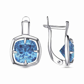 Серьги Красная пресня - Серебро 925, Фианит (арт. 33815434Пл3)