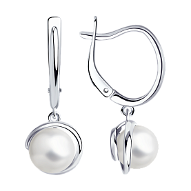 Серьги SOKOLOV - Серебро 925, Жемчуг имитация (арт. 94024746)