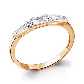 Кольцо Аквамарин - Золото 585, Фианит (арт. 67246.1)