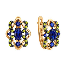 Серьги SOKOLOV - Серебро 925, Сапфир (арт. 62020021)