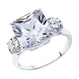 Кольцо SOKOLOV - Серебро 925, Фианит (арт. 94012077)