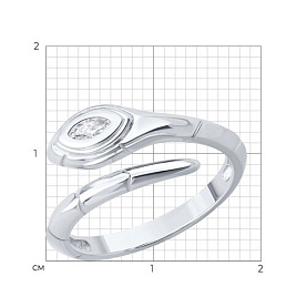 Кольцо SOKOLOV - Серебро 925, Фианит (арт. 94014477)