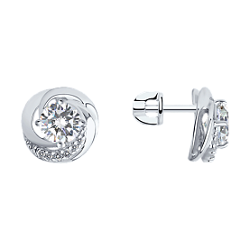 Серьги SOKOLOV - Серебро 925, Фианит (арт. 94023003)