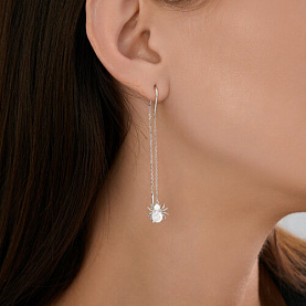 Серьги SOKOLOV - Серебро 925, Фианит (арт. 94027045)