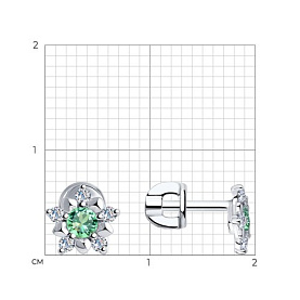Серьги SOKOLOV - Серебро 925, Фианит (арт. 94024742)
