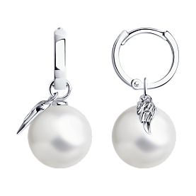 Серьги SOKOLOV - Серебро 925, Жемчуг имитация (арт. 94025023)