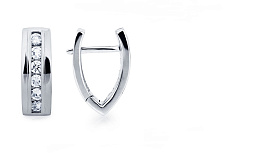 Серьги Platinum Lab. - Платина 950, Бриллиант (арт. ПС-021-01)