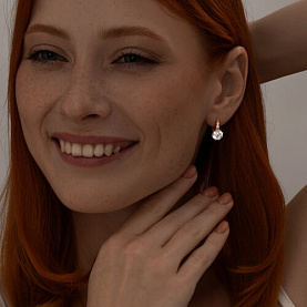 Серьги SOKOLOV - Серебро 925, Фианит (арт. 93022273)